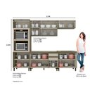 Ver imagem 2 de Cozinha Completa 271,5cm 5 Peças para Cooktop com Torre Quente para 2 Fornos 12 Portas 2 Gavetas Con