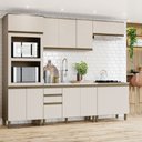 Ver imagem 1 de Cozinha Completa 271,5cm 5 Peças para Cooktop com Torre Quente para 2 Fornos 12 Portas 2 Gavetas Con