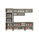 Ver imagem 5 de Cozinha Completa 271,5cm 5 Peças para Cooktop com Torre Quente para 2 Fornos 12 Portas 2 Gavetas Con