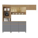 Ver imagem 2 de Cozinha Completa Modulada 4 Peças 5 Portas 3 Gavetas 100% MDF Mista
