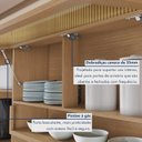 Ver mais imagens de Cozinha Completa Modulada 4 Peças 5 Portas 3 Gavetas 100% MDF Mista