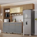Ver imagem 1 de Cozinha Completa Modulada 4 Peças 5 Portas 3 Gavetas 100% MDF Mista
