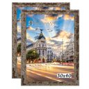 Ver imagem 1 de Kit 2 Porta Retrato Molduras 30x40 Marrom