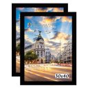 Ver imagem 1 de Kit 2 Porta Retrato Molduras 30x40 Preto