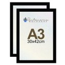 Ver imagem 1 de Kit 2 Porta Retrato Molduras A3 30x42  Preto