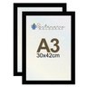 Kit 2 Porta Retrato Molduras A3 30x42  Preto - 1
