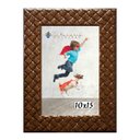 Ver imagem 2 de Kit 4 Molduras Porta Retrato 10X15 3cm Relevo Marrom