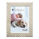 Ver imagem 2 de Kit 4 Molduras Porta Retrato 15x21 3cm Relevo Bege