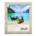 Ver imagem 2 de Kit 6 Molduras Porta Retrato 20x25 3cm Relevo Bege