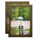 Ver imagem 1 de Kit 2 Molduras Porta Retrato 20x30 3cm Relevo Dourado
