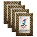 Ver imagem 1 de Kit 4 Molduras Porta Retrato 10X15 3cm Relevo Dourado