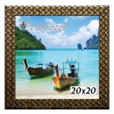 Ver imagem 2 de Kit 4 Molduras Porta Retrato 20x20 3cm Relevo Dourado