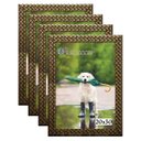 Ver imagem 1 de Kit 4 Molduras Porta Retrato 20x30 3cm Relevo Dourado