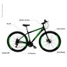 Bicicleta Aro 29 Quadro 17 Aço Freio a Disco Mecânico 21 Marchas - Dropp - Preto/Verde - 2