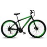Bicicleta Aro 29 Quadro 17 Aço Freio a Disco Mecânico 21 Marchas - Dropp - Preto/Verde - 1