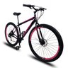 Bicicleta Aro 29 Quadro 17 Aço Freio a Disco Mecânico 21 Marchas - Dropp - Preto/Rosa - 2