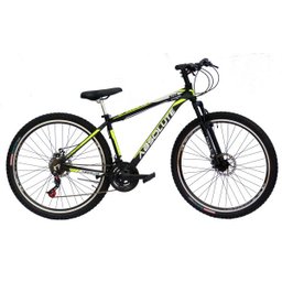 Bicicleta aro 29 "17"al  freio a disc mec 21v  abisolut cor preto  detalhe verde - 1