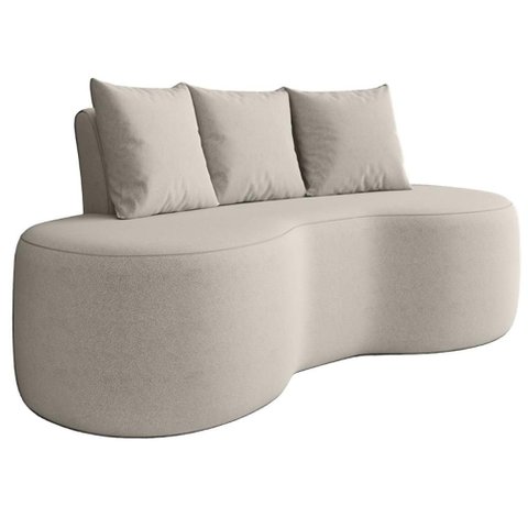 Sofa 2 Lugares Organico Ibiza 160 Cm Boucle Cru Vazzano
