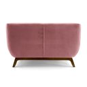 Ver imagem 3 de Sofá 2 Lugares Odeon D07 140cm Base Madeira Veludo Rosa - D’Rossi