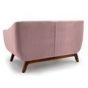 Ver imagem 5 de Sofá 2 Lugares Odeon D07 140cm Base Madeira Veludo Rosa - D’Rossi