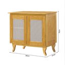 Ver imagem 3 de Bancada Barbearia em Madeira Maciça Deltan 2 Portas em Telinha - Imbuia