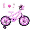 Bicicleta Infantil Aro 16 Rosa Bebê Kit Rosa Bebê com Acessórios - 1