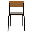 Ver imagem 7 de Kit 06 Cadeiras Estofada para Sala de Jantar Sense Preto C01 Linho Areia Courino Caramelo - Lyam Dec