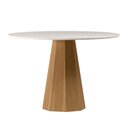 Ver imagem 1 de Mesa de Jantar 120x120 Cm Isis com Vidro Ype Off White – New Ceval