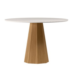 Mesa de Jantar 120x120 Cm Isis com Vidro Ype Off White – New Ceval
