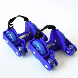 Patins Adaptado Para Tenis Com 4 Rodas De Led Azul - 1