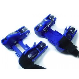 Patins Adaptado Para Tenis Com 4 Rodas De Led Azul - 4