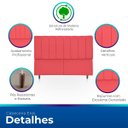 Ver imagem 3 de Cabeceira Estofada Moderna e Elegante para Cama de Casal 140 Eros Suede