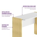 Ver imagem 5 de Kit Infantil Escrivaninha, Escorregador e Nicho Petit Casatema MadeiraOriginals Natural/Branco
