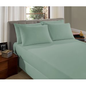 lençol Queen Avulso Liso Vivaldi Alecrim