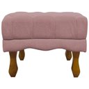 Ver mais imagens de Puff Decorativo Retangular Duque Bouclé Premium Capitonê - Rose Buclê
