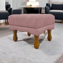 Ver imagem 1 de Puff Decorativo Retangular Duque Bouclé Premium Capitonê - Rose Buclê