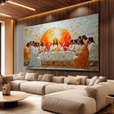 Ver imagem 2 de Quadro Decorativo Santa Ceia Estilo Geométrica