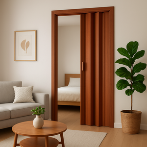 Porta Sanfonada Pvc 0,72x2,10 Multilit Mogno