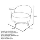 Ver mais imagens de Poltrona Decorativa Andromeda Linho Bouclê Cinza Claro Base Giratória de Ferro - Pallazio