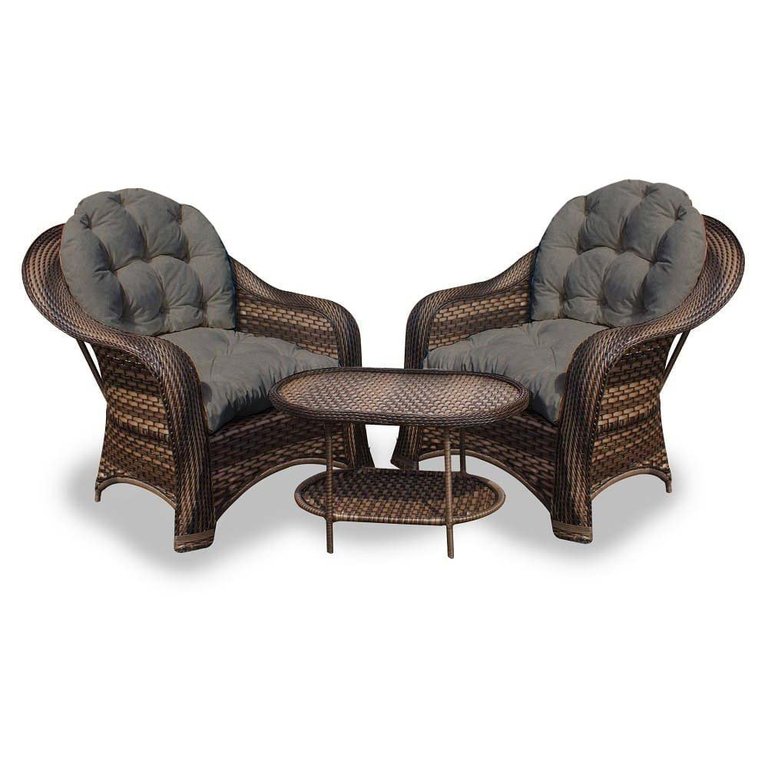 Conjunto de Poltronas Fibra Sintética Janaína - 2 Poltronas + 1 Mesa Centro - Tecido Duna Fendi Conjunto de Poltronas Fibra Sintética Janaína - 2 Poltronas + 1 Mesa Centro - Tecido Duna Fendi