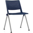 Ver imagem 4 de Kit 02 Cadeiras Empilhável Fixa Lift F02 Base Aço Cinza Azul - Lyam Decor