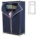 Ver imagem 2 de Guarda Roupa Cabideiro Portatil Arara Cabideiro Armario Multifuncional Dobravel Organizador Azul