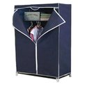 Ver imagem 1 de Guarda Roupa Cabideiro Portatil Arara Cabideiro Armario Multifuncional Dobravel Organizador Azul