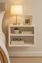 Ver imagem 1 de Mesa Cabeceira Criado Suspenso Mudo Mesinha Quarto Cama Mdf Fosco:branco