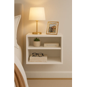 Ver imagem 1 de Mesa Cabeceira Criado Suspenso Mudo Mesinha Quarto Cama Mdf Fosco:branco