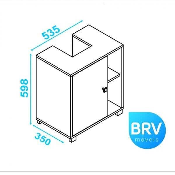 Gabinete para Banheiro BBN 01 Versa BRV Móveis - 4