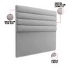 Cabeceira California Para Cama Box Casal 140 cm Suede Cinza - D'Rossi DRossi - 6