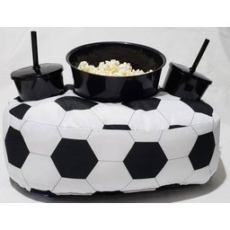 Kit Almofada Com Porta Pipoca 1 Balde + 2 Copos Bola de Futebol APP3008 - 1