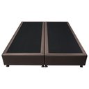 Ver imagem 2 de Base Box Casal Bipartido Sintético Marrom 30x138x188