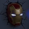 Luminária De Parede Máscara Homem de Ferro Marvel Vingadores 3D Light FX - 2